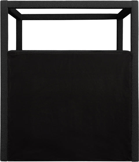 Audrey Black Boucle Fabric Queen Bed (3 Boxes) Q