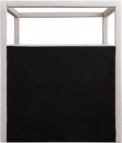 Audrey Cream Boucle Fabric King Bed (3 Boxes) K
