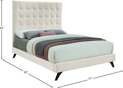 Naya Cream Velvet Full Bed F