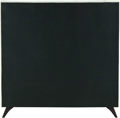 Linden Cream Velvet Upholstered Full Bed, 1 Piece