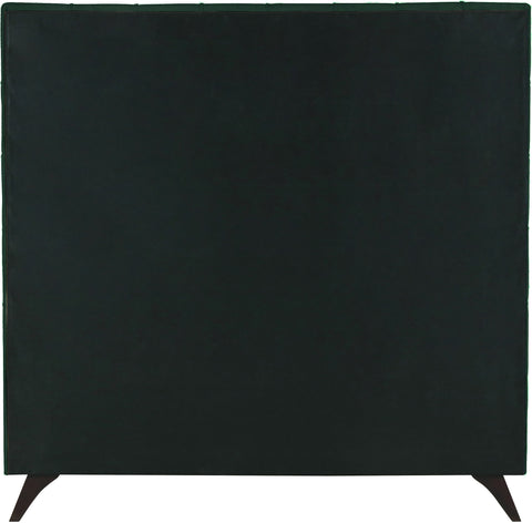 Linden Green Velvet Upholstered Full Bed, 1 Piece