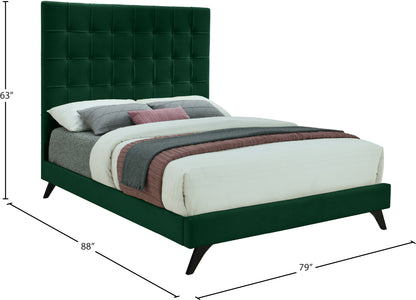 Naya Green Velvet King Bed K