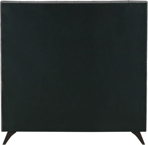 Linden Grey Velvet Upholstered Queen Bed, 1 Piece