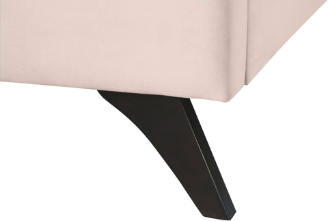 Linden Pink Velvet Upholstered Full Bed, 1 Piece