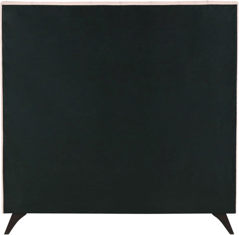 Linden Pink Velvet Upholstered Full Bed, 1 Piece