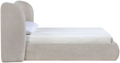 Laurel Beige Chenille Fabric Upholstered Full Bed, 1 Piece