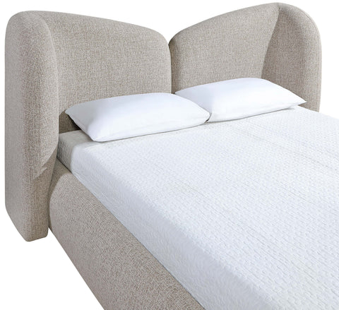 Laurel Beige Chenille Fabric Upholstered Full Bed, 1 Piece