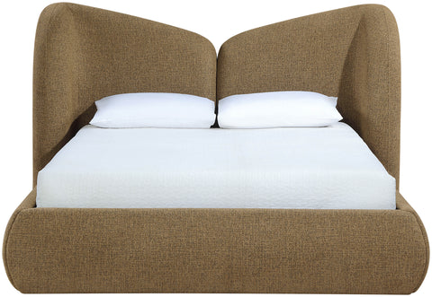 Laurel Brown Chenille Fabric Upholstered Full Bed, 1 Piece