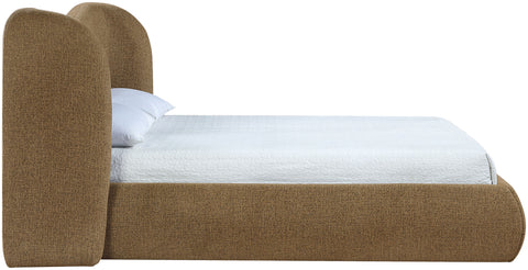 Laurel Brown Chenille Fabric Upholstered Full Bed, 1 Piece