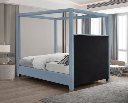 Stefano Sky Blue Queen Bed (3 Boxes) Q