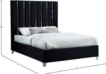 Waverly Black Velvet Full Bed F