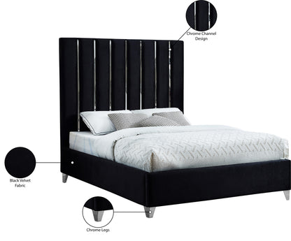 Waverly Black Velvet Full Bed F