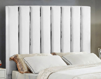 Waverly White Velvet King Bed K