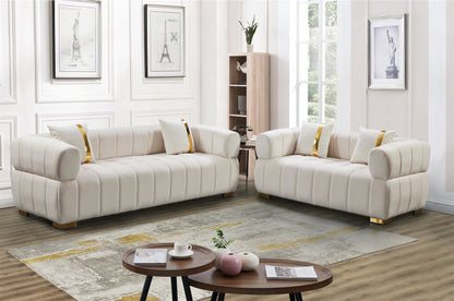 Esme Cream Sofa and Loveseat