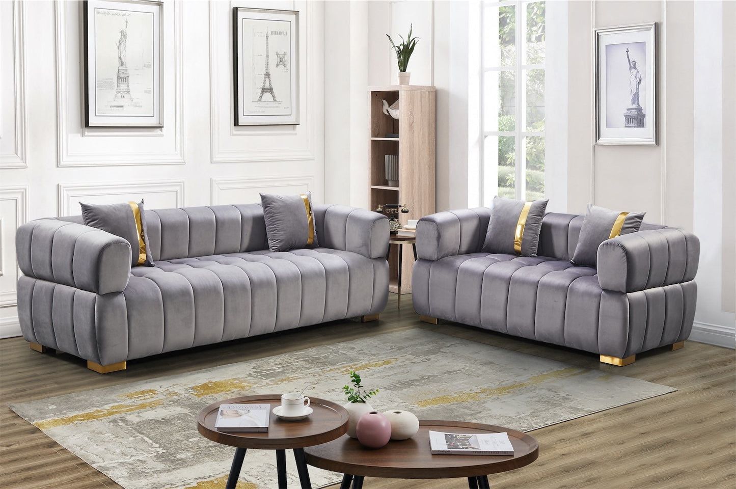 esme grey sofa and loveseat