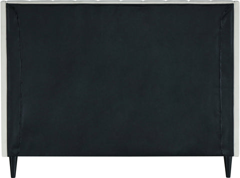 Minimalist Cream Velvet King Bed K