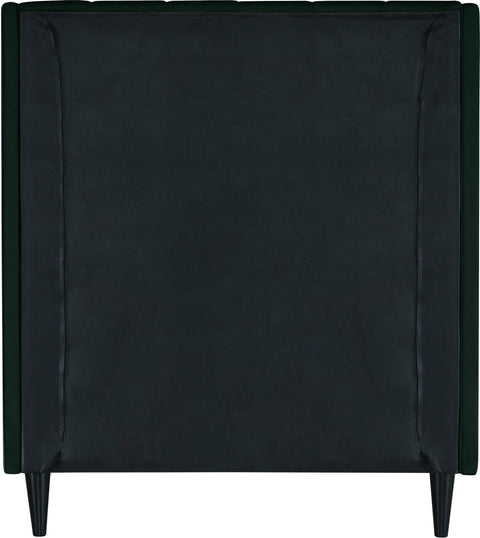 Minimalist Green Velvet Twin Bed T