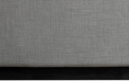 Clarion Grey Linen Textured Fabric Twin Bed T