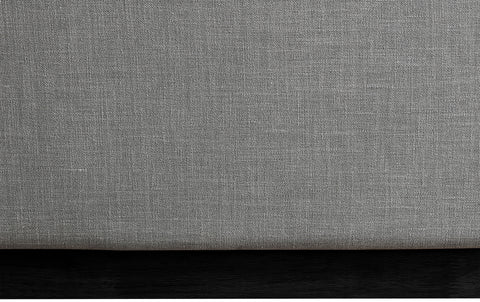 Clarion Grey Linen Textured Fabric Twin Bed T