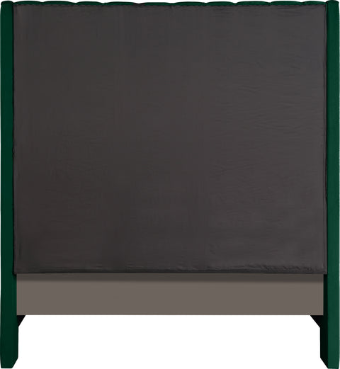 Amara Green Velvet Upholstered Full Bed, 1 Piece (Style 2)