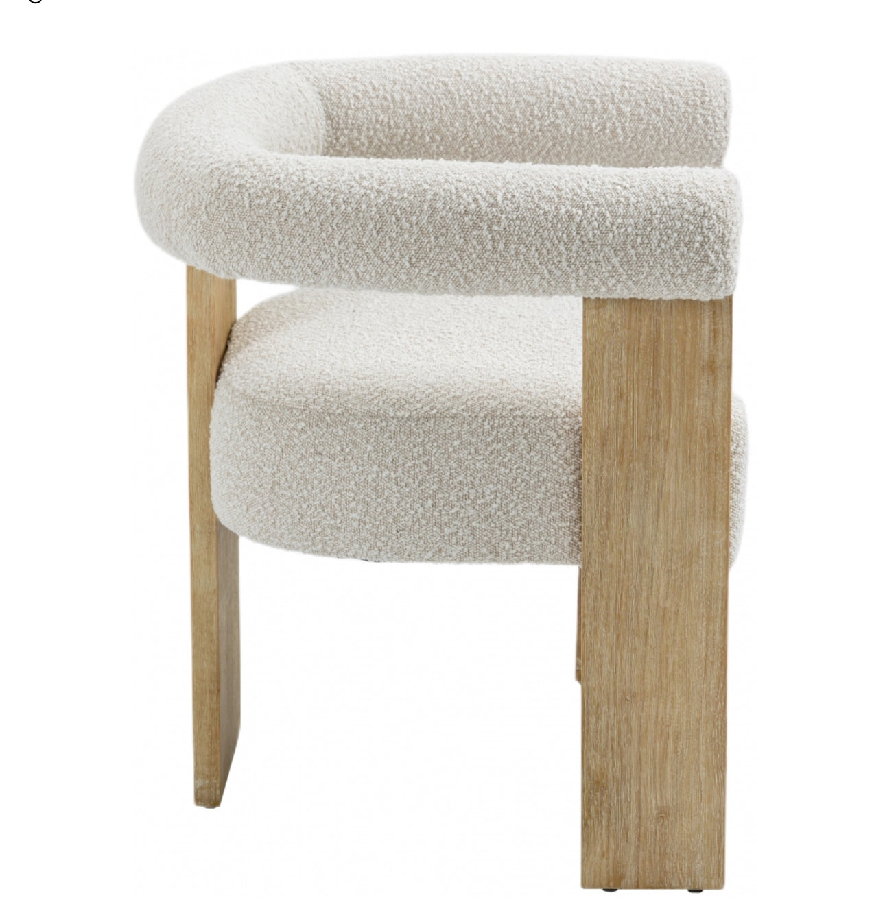 naomi creamboucle fabric natural dining chair c