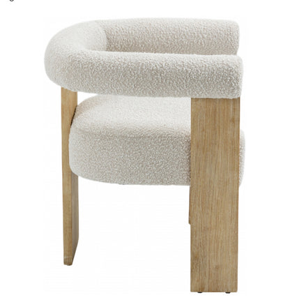 Naomi CreamBoucle Fabric Natural Dining Chair C