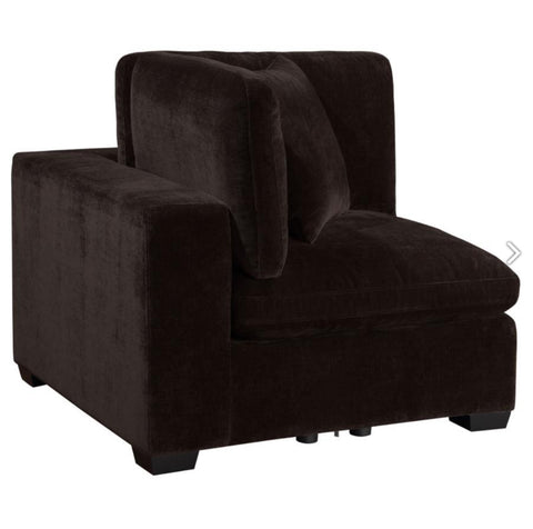 Zakiya 5-piece Upholstered Modular Sectional ChocolateDark Chocolate