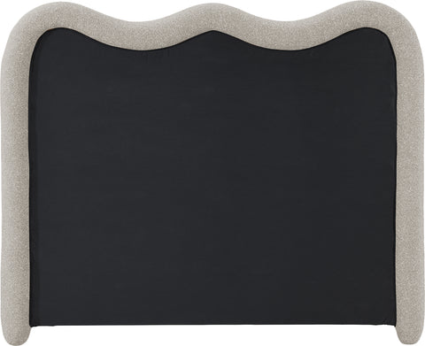Monroe Beige Chenille Fabric Upholstered Full Bed, 1 Piece (Style 2)
