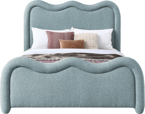 Monroe Blue Chenille Fabric Upholstered Full Bed, 1 Piece
