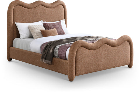Monroe Cognac Chenille Fabric Upholstered Full Bed, 1 Piece
