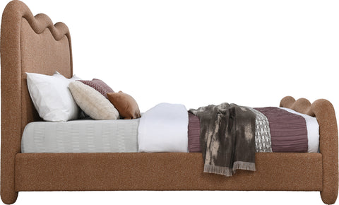 Monroe Cognac Chenille Fabric Upholstered Full Bed, 1 Piece