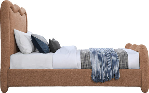 Monroe Cognac Chenille Fabric Upholstered Twin Bed, 1 Piece