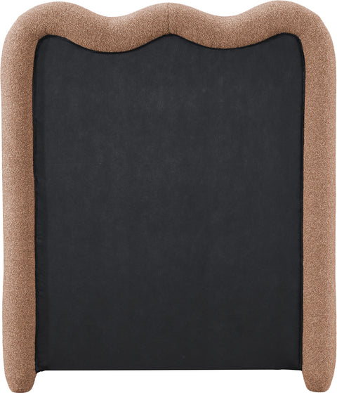 Monroe Cognac Chenille Fabric Upholstered Twin Bed, 1 Piece