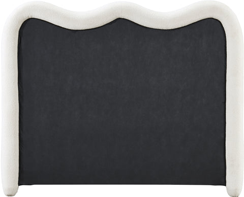 Monroe Cream Chenille Fabric Upholstered Full Bed, 1 Piece (Style 2)