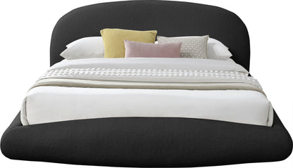 Brenda Black Teddy Fabric King Bed (3 Boxes)