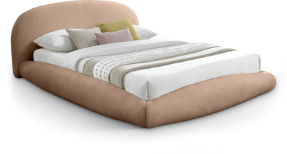 Brenda Beige Teddy Fabric King Bed (3 Boxes)