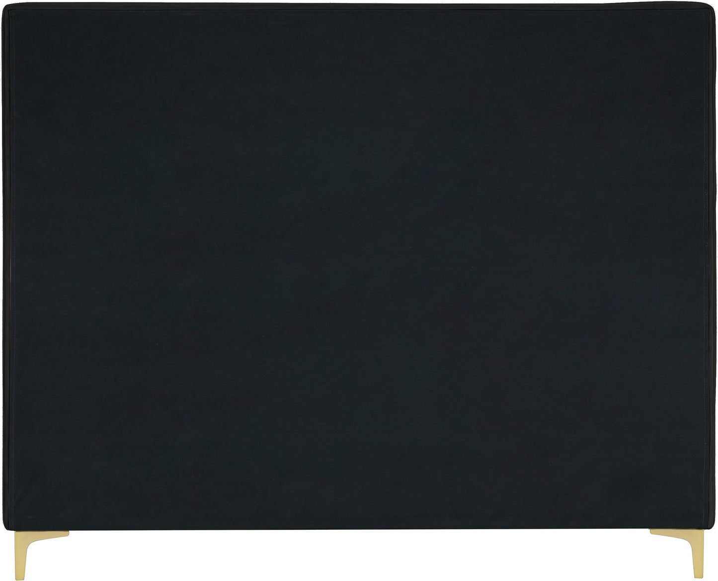 finley black velvet full bed f