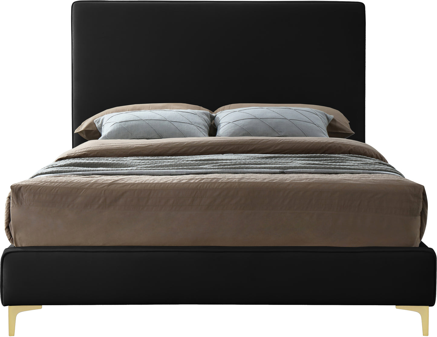 finley black velvet full bed f