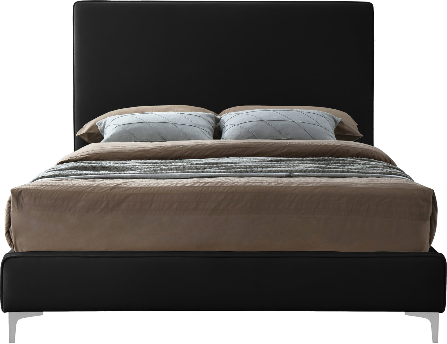 finley black velvet king bed k