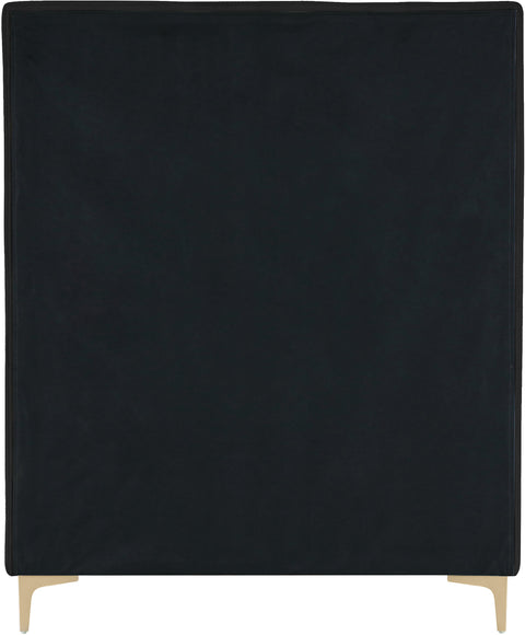 Finley Black Velvet Twin Bed T