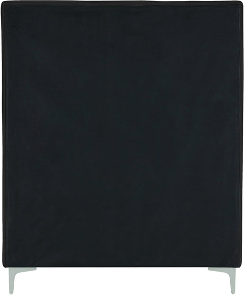 Finley Black Velvet Twin Bed T