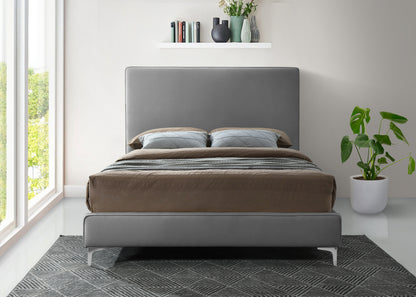 Finley Grey Velvet King Bed K