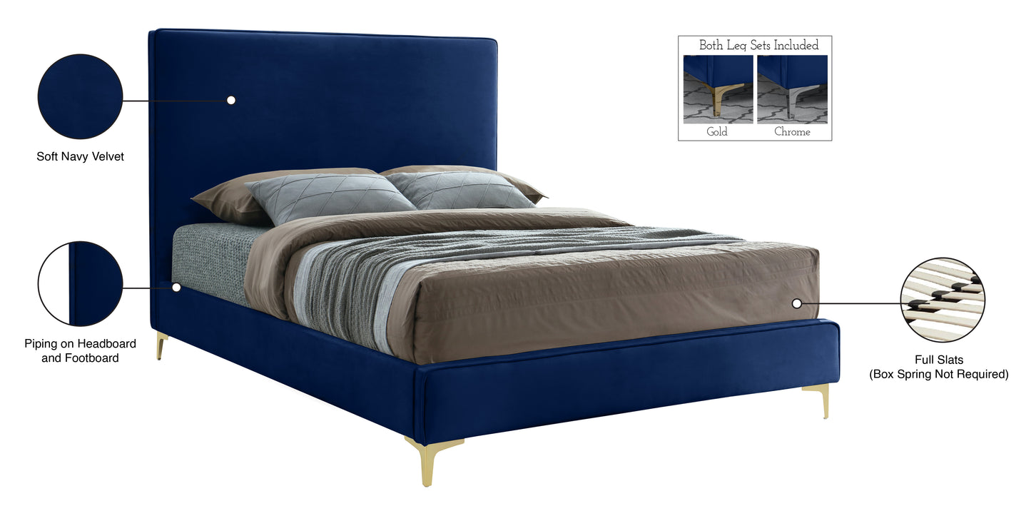 finley navy velvet full bed f