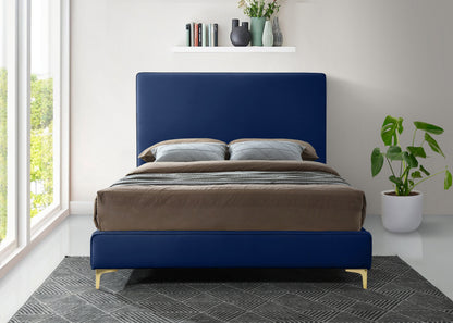 Finley Navy Velvet Full Bed F