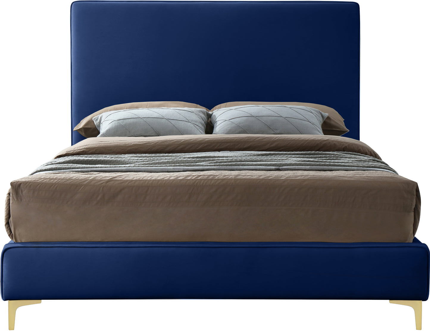 finley navy velvet queen bed q