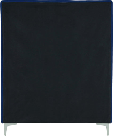 Finley Navy Velvet Twin Bed T