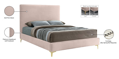 Finley Pink Velvet Full Bed F