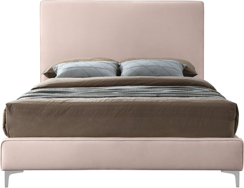 Finley Pink Velvet King Bed K