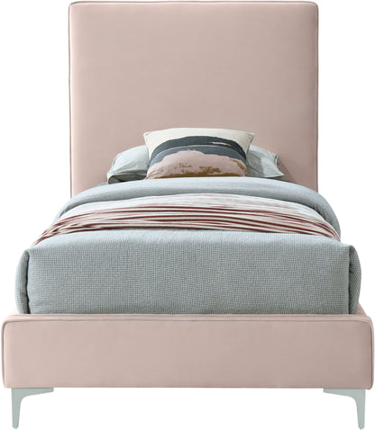 Finley Pink Velvet Twin Bed T