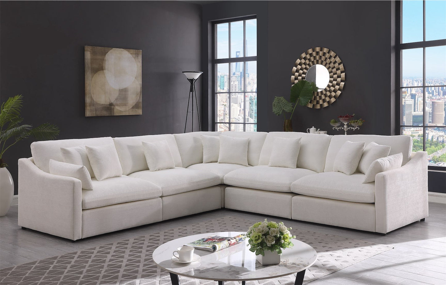 grace sectional (raf chair, laf chair, 1 corner, 2 armless)